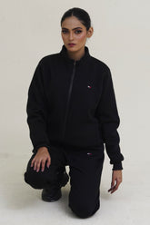 Tomy-Mockneck Warm-UP Black Tracksuit